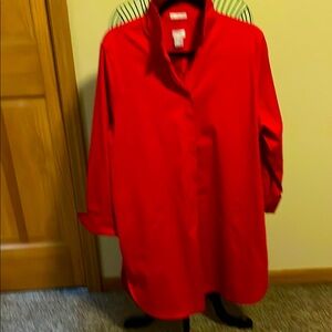 Red tunic shirt